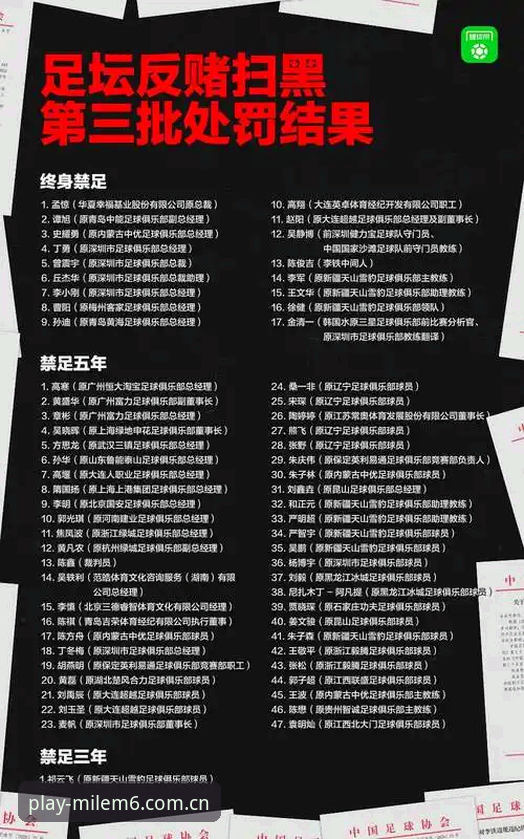 足协第三批禁足名单深度解析——米乐体育平台用户必须了解的行业整顿实用知识